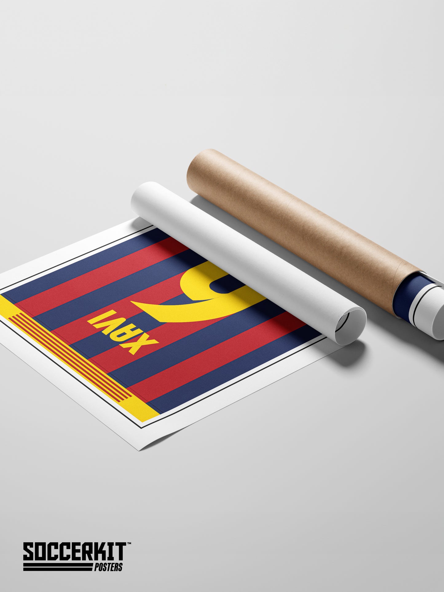 Xavi 13/14 Barcelona Classic Home Shirt Poster