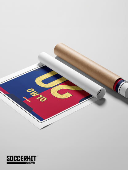 Dani Olmo 24/25 Barcelona Home Shirt Poster