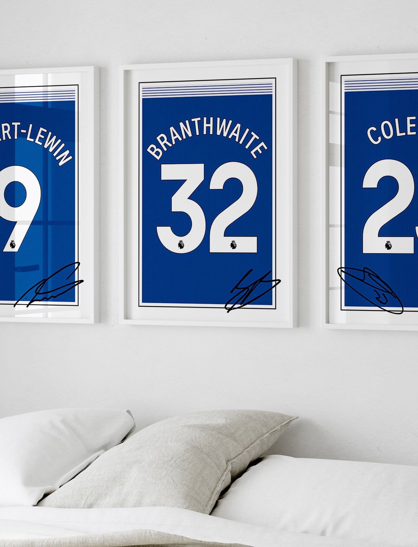 Jarrad Branthwaite 24/25 Everton Home Shirt Poster