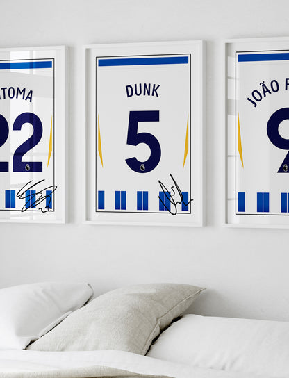 Lewis Dunk 24/25 Brighton Home Shirt Poster