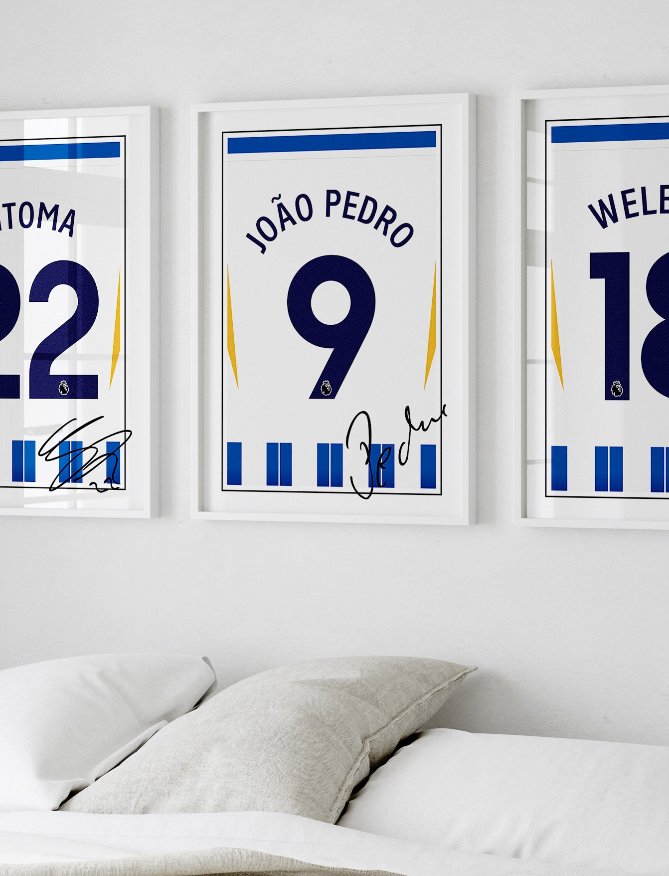 Joao Pedro 24/25 Brighton Home Shirt Poster