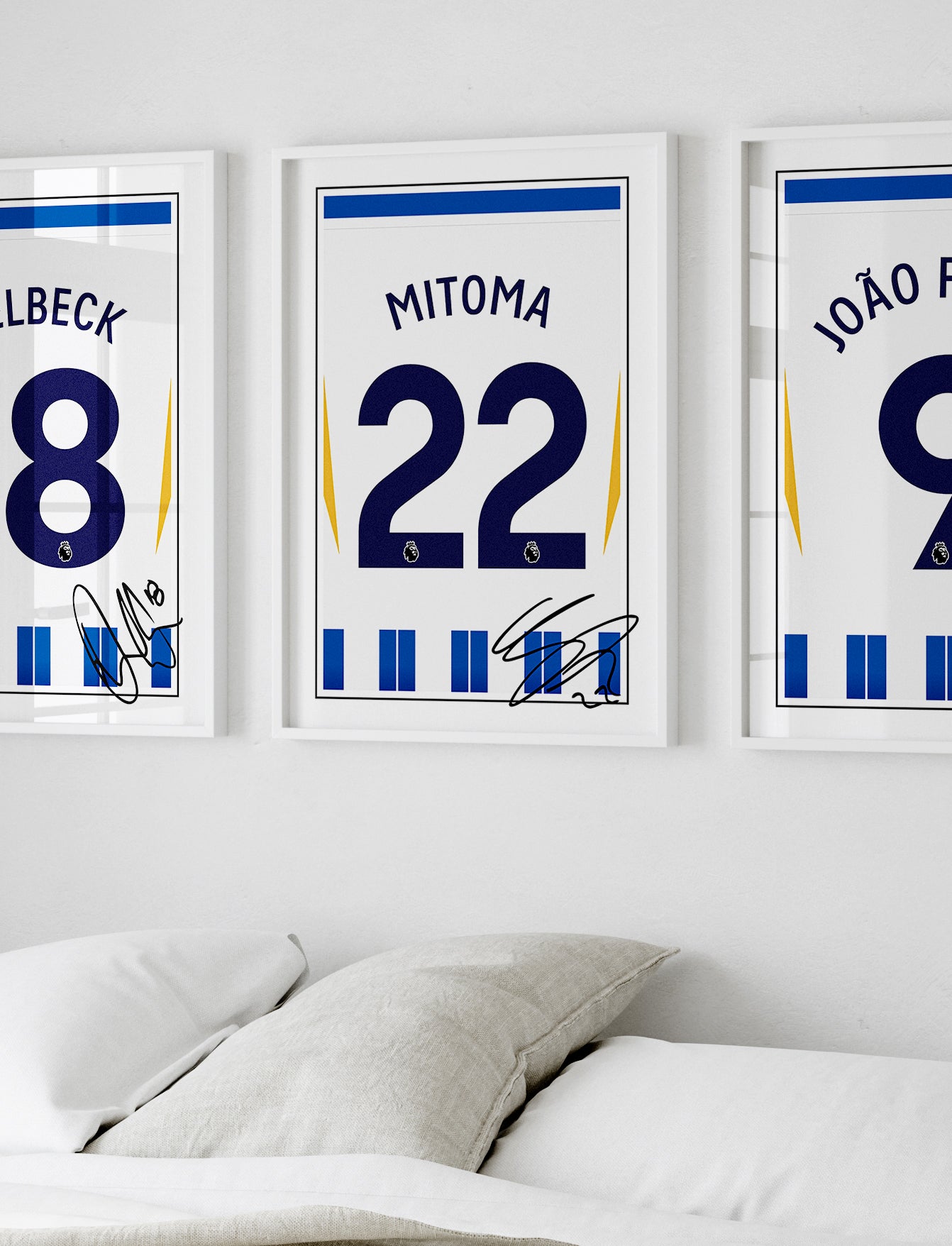 Kaoru Mitoma 24/25 Brighton Home Shirt Poster