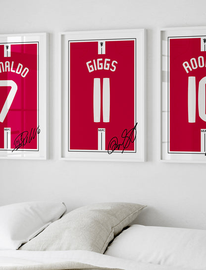 Ryan Giggs 07/08 Man Utd Classic Home Shirt Poster