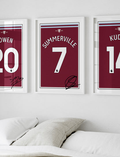 Crysencio Summerville 24/25 West Ham United Home Shirt Poster