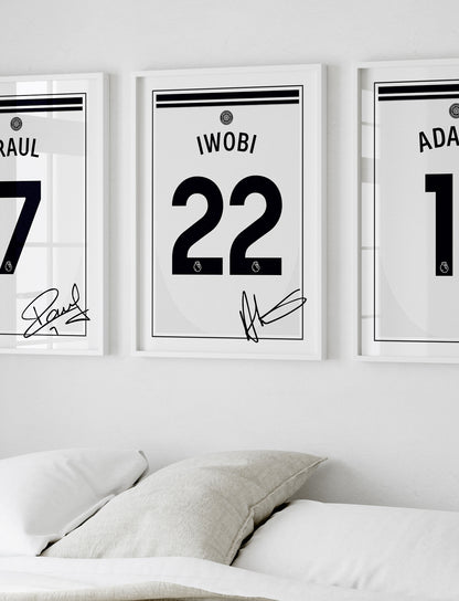 Alex Iwobi 24/25 Fulham Home Shirt Poster