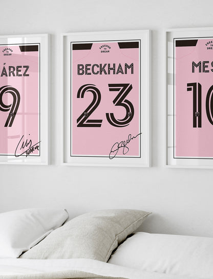 David Beckham 24/25 Inter Miami Home Shirt Poster