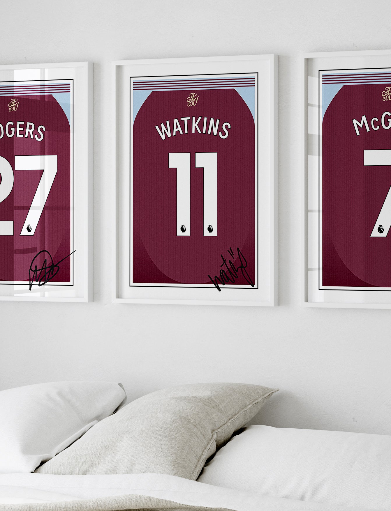 Ollie Watkins 24/25 Aston Villa Home Shirt Poster