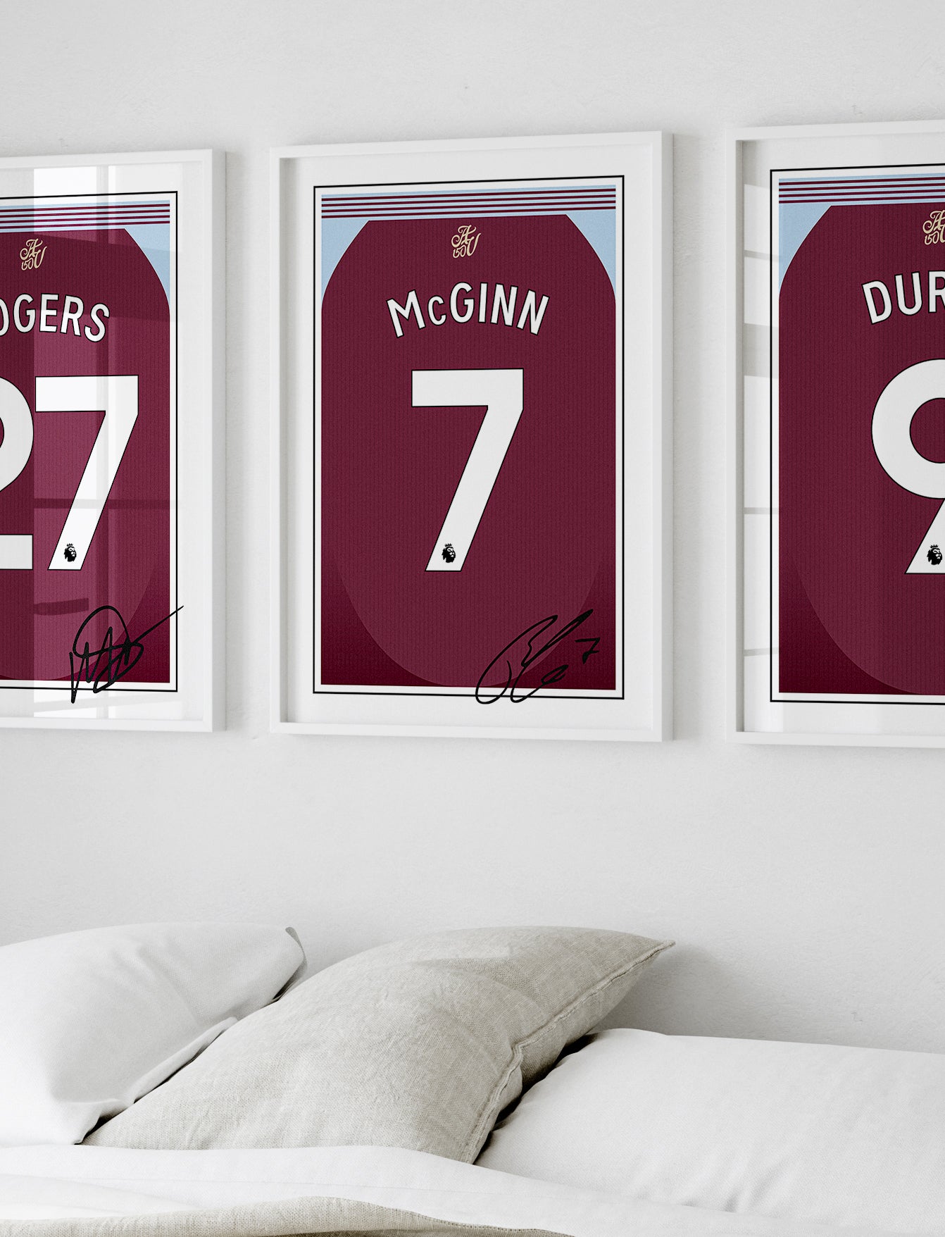 John McGinn 24/25 Aston Villa Home Shirt Poster