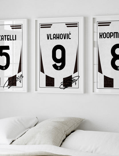 Dusan Vlahovic 24/25 Juventus Home Shirt Poster