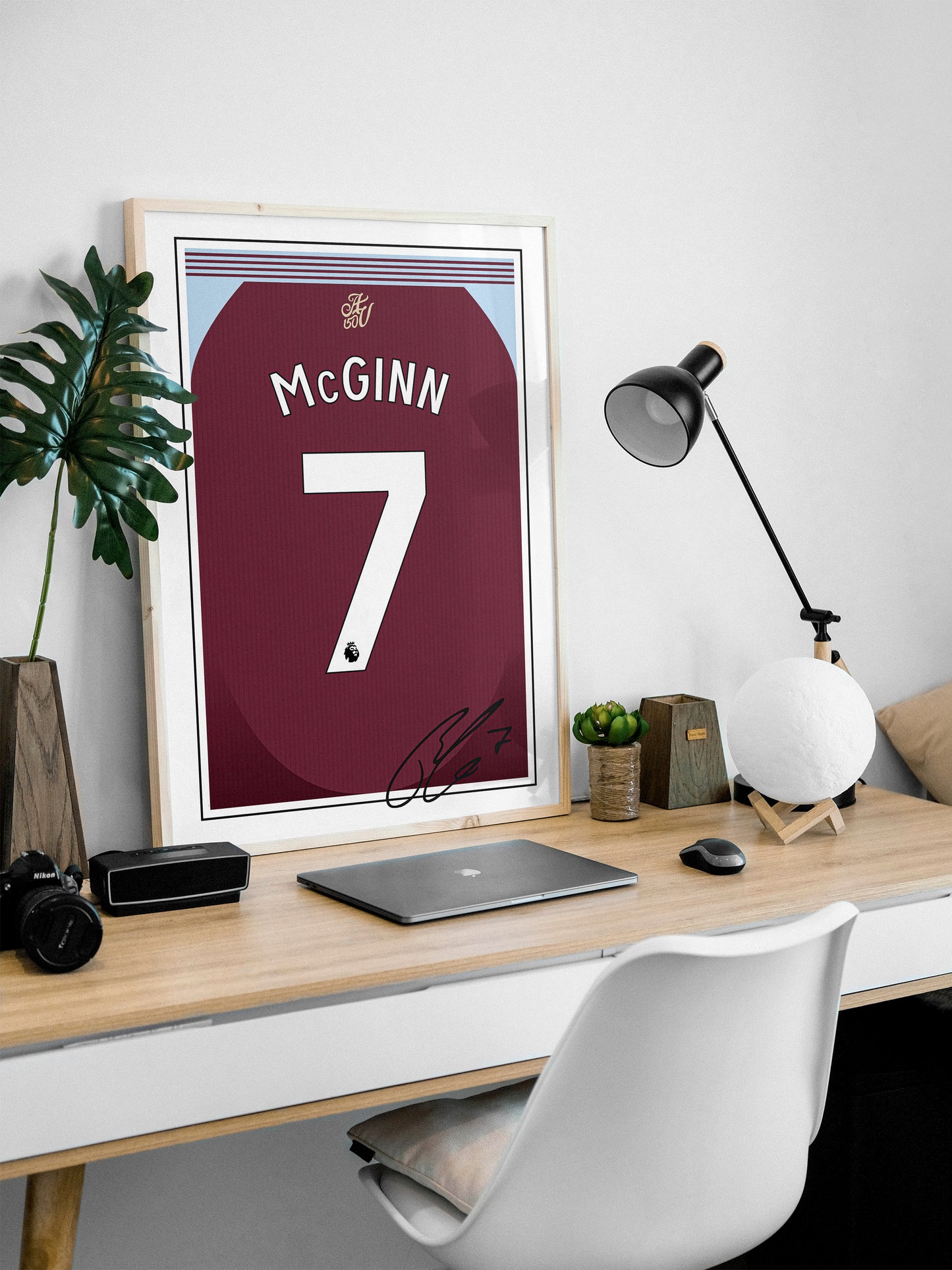 John McGinn 24/25 Aston Villa Home Shirt Poster