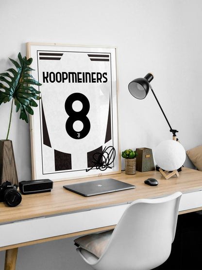 Teun Koopmeiners 24/25 Juventus Home Shirt Poster