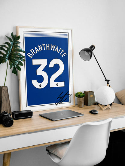 Jarrad Branthwaite 24/25 Everton Home Shirt Poster