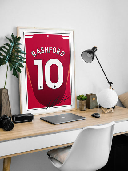 Marcus Rashford 24/25 Man Utd Home Shirt Poster