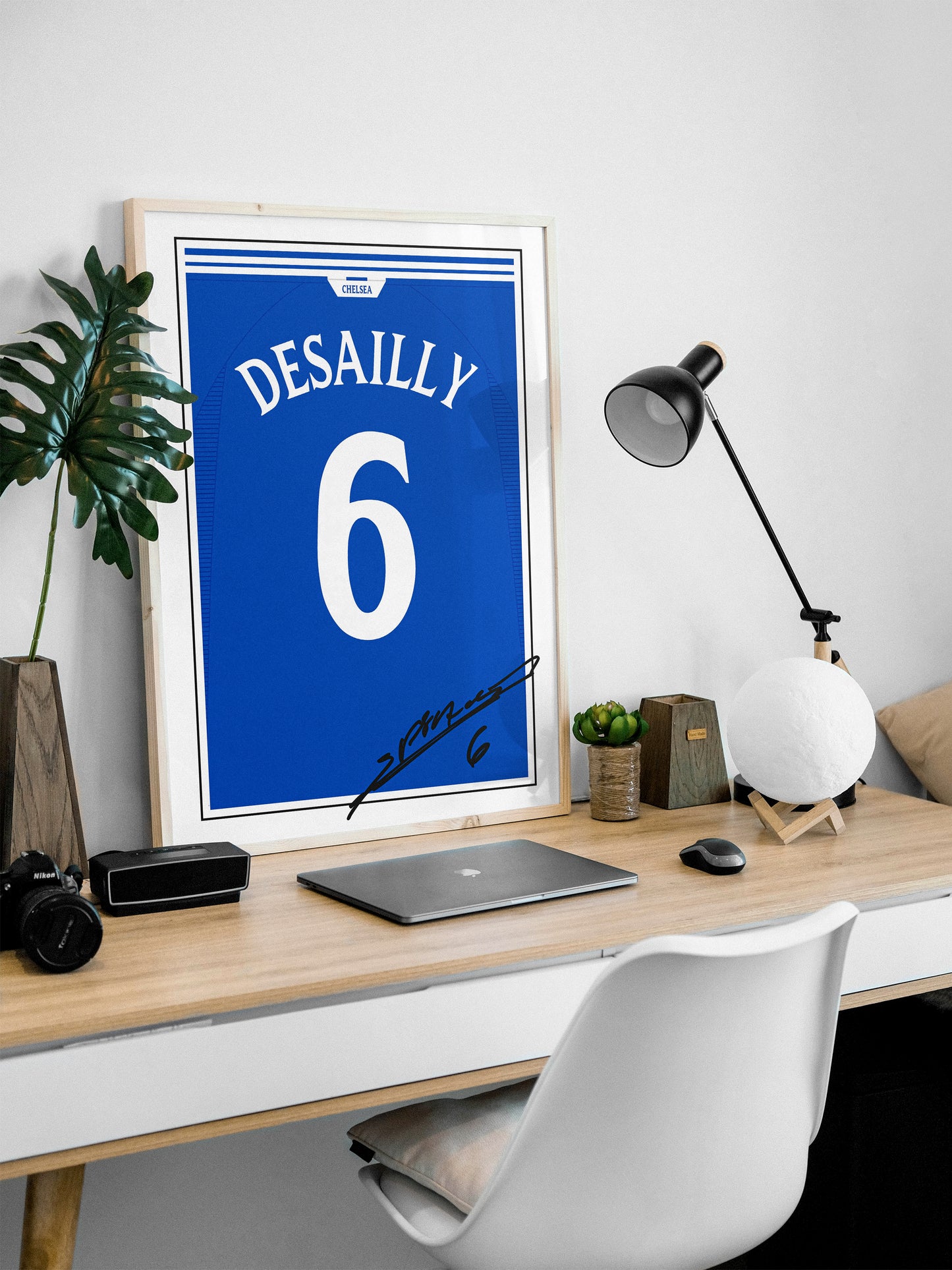 Marcel Desailly 99/02 Chelsea Classic Home Shirt Poster