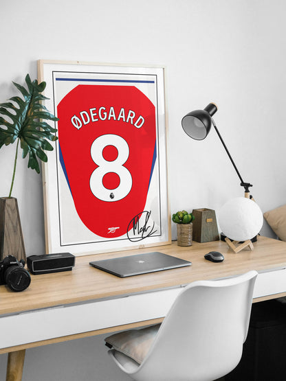 Martin Odegaard 24/25 Arsenal Home Shirt Poster