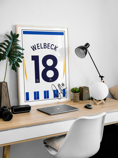 Danny Welbeck 24/25 Brighton Home Shirt Poster