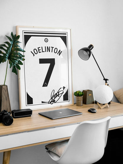 Joelinton 24/25 Newcastle Utd Home Shirt Poster