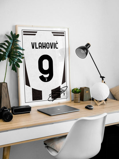 Dusan Vlahovic 24/25 Juventus Home Shirt Poster