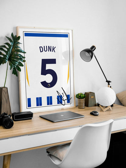 Lewis Dunk 24/25 Brighton Home Shirt Poster