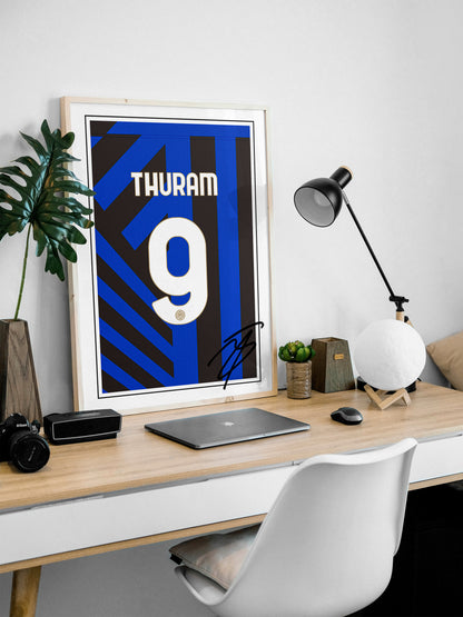 Marcus Thuram 24/25 Inter Milan Home Shirt Poster