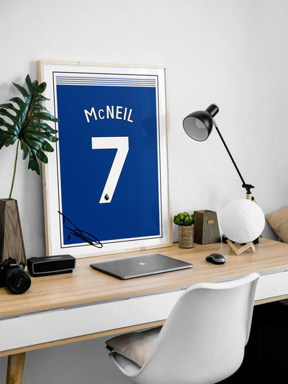 Dwight McNeil 24/25 Everton Home Shirt Poster