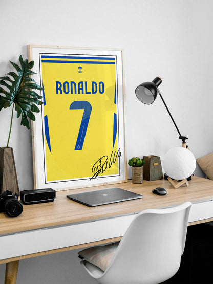 Cristiano Ronaldo 24/25 Al-Nassr Home Shirt Poster