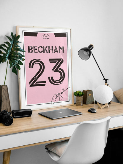 David Beckham 24/25 Inter Miami Home Shirt Poster