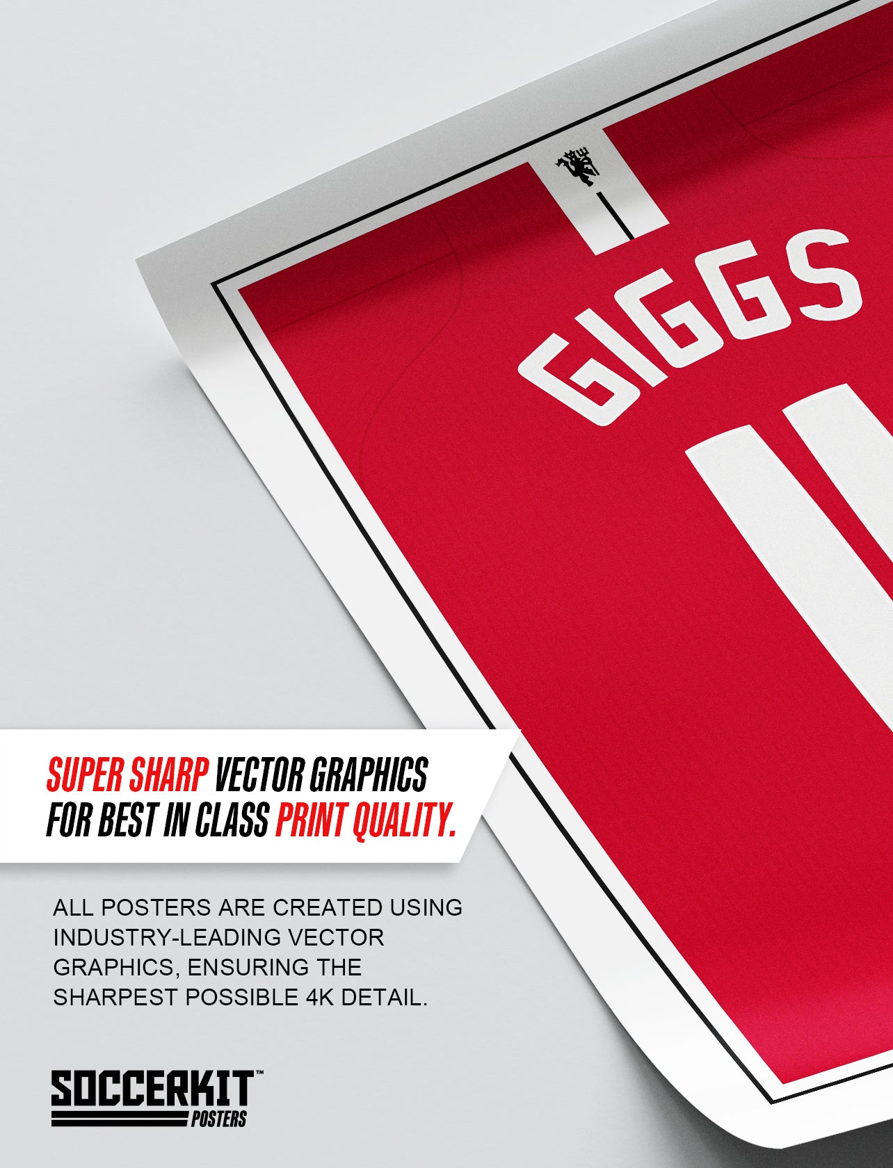 Ryan Giggs 07/08 Man Utd Classic Home Shirt Poster