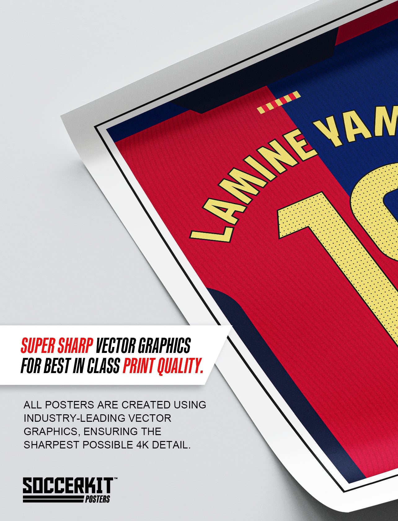 Lamine Yamal 24/25 Barcelona Home Shirt Poster