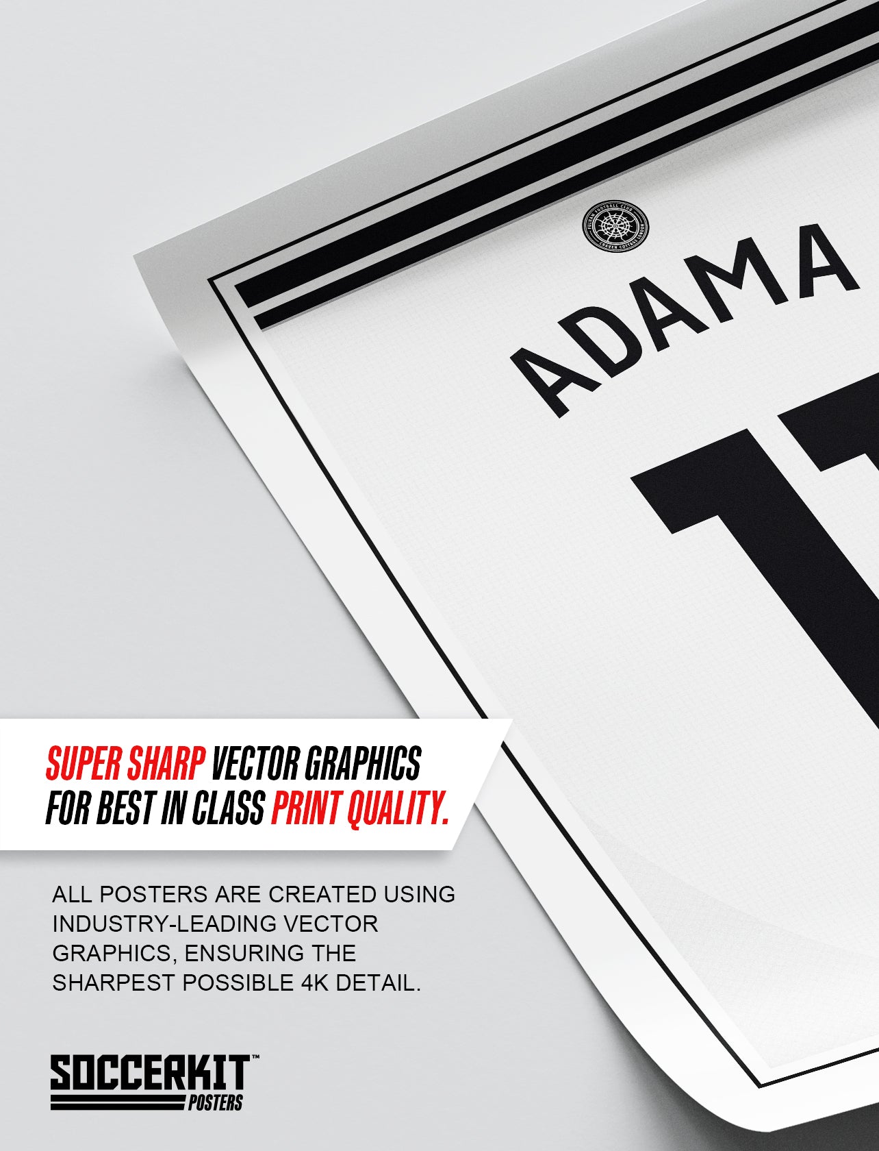 Adama Traore 24/25 Fulham Home Shirt Poster