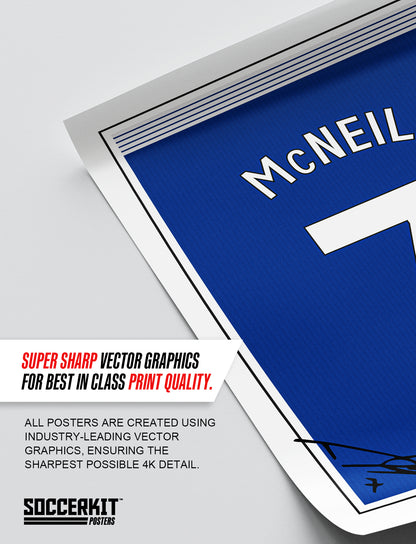 Dwight McNeil 24/25 Everton Home Shirt Poster