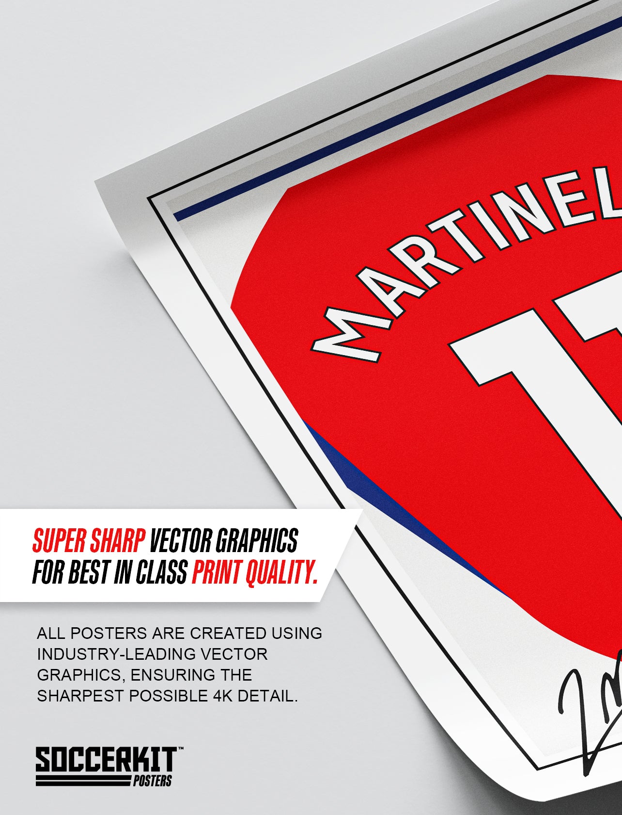 Gabriel Martinelli 24/25 Arsenal Home Shirt Poster