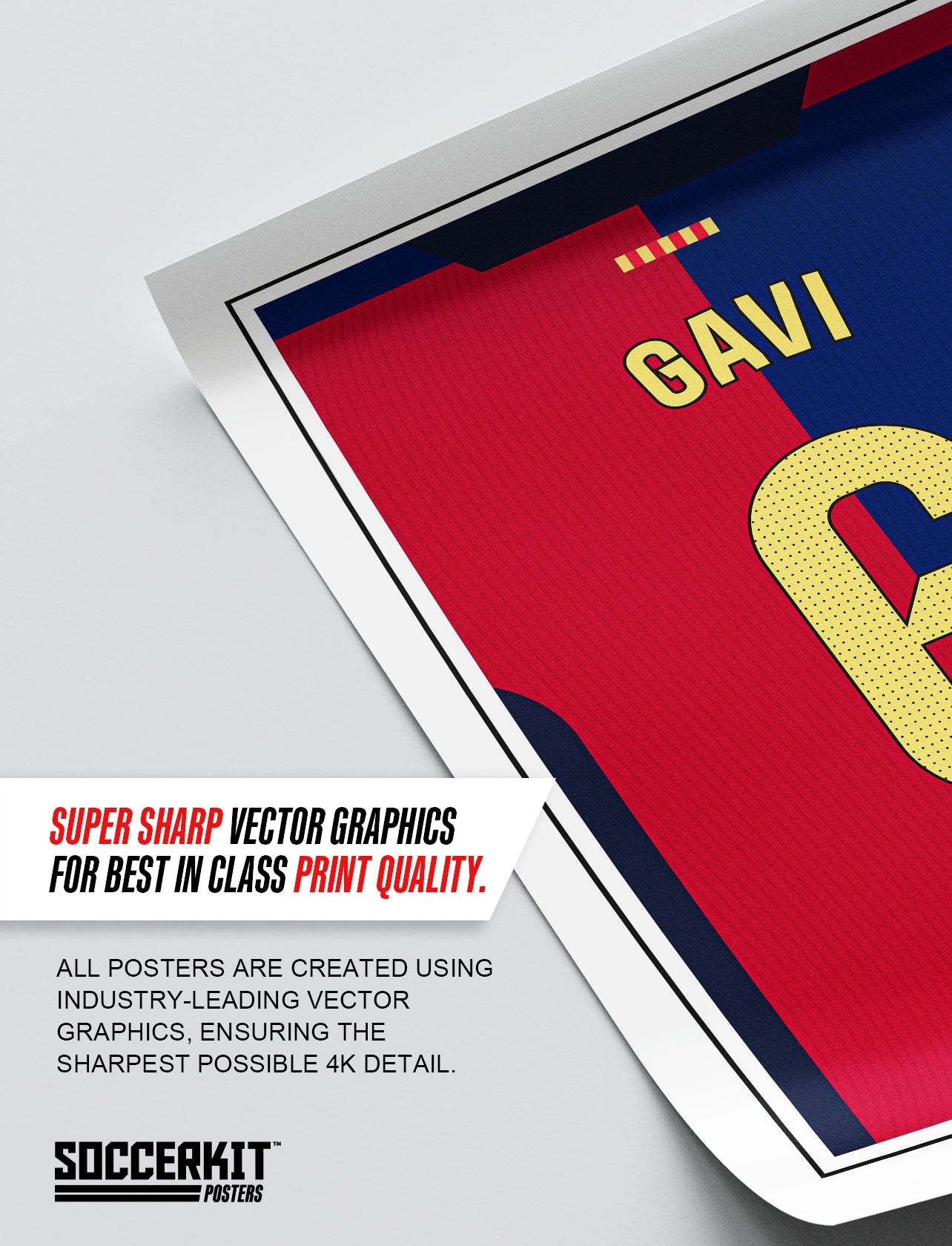 Gavi 24/25 Barcelona Home Shirt Poster