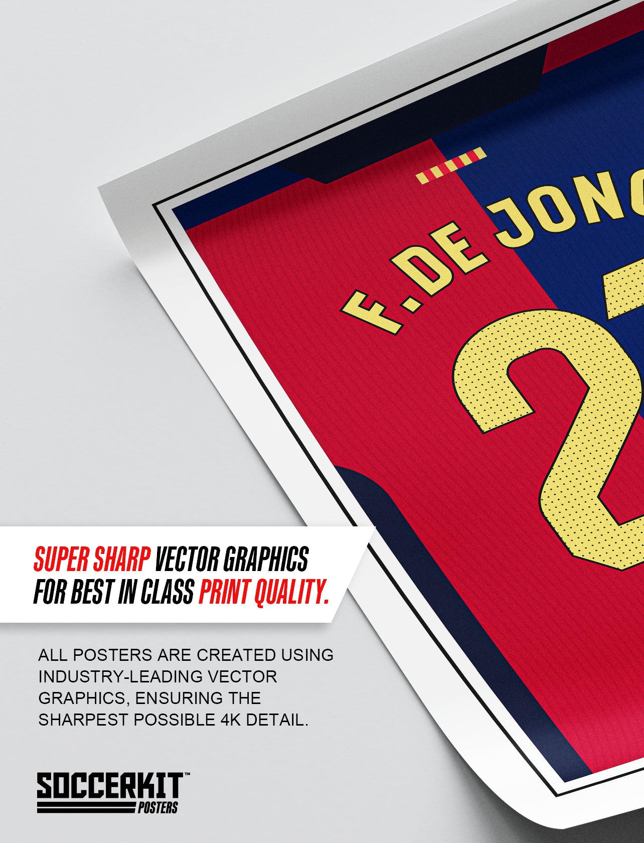 Frenkie de Jong 24/25 Barcelona Home Shirt Poster