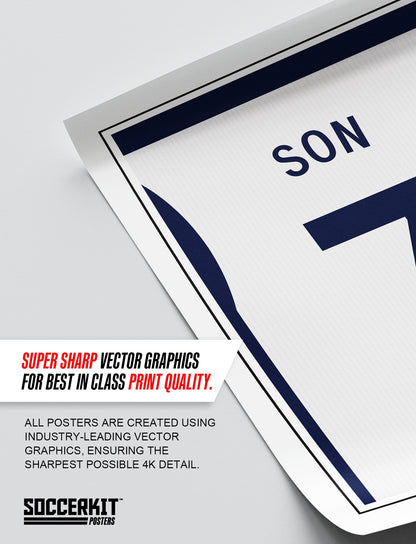 Son Heung-min 24/25 Spurs Home Shirt Poster