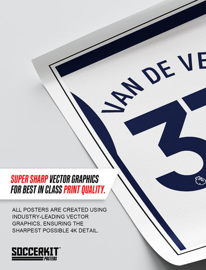 Micky van de Ven 24/25 Spurs Home Shirt Poster