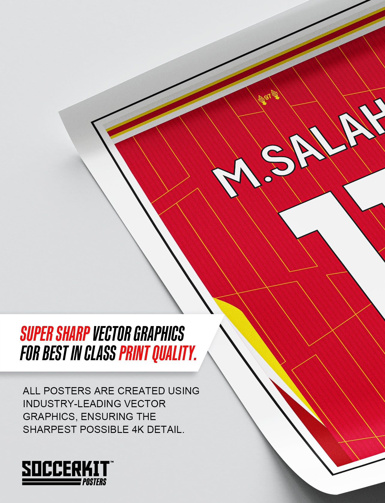 Mo Salah 24/25 Liverpool Home Shirt Poster