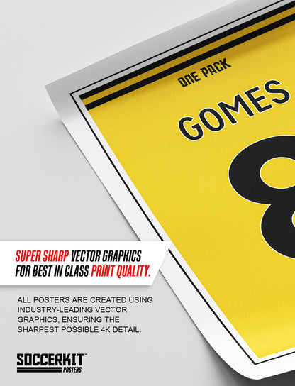 Joao Gomes 24/25 Wolves Home Shirt Poster