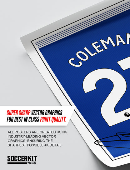 Seamus Coleman 24/25 Everton Home Shirt Poster