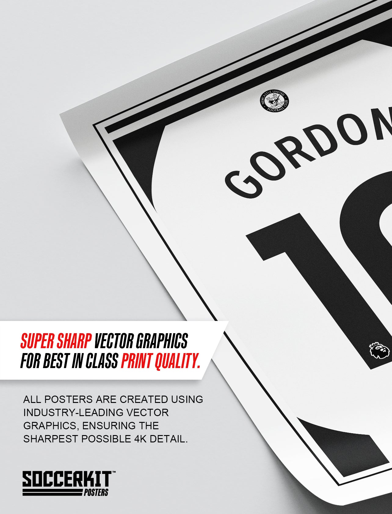 Anthony Gordon 24/25 Newcastle Utd Home Shirt Poster