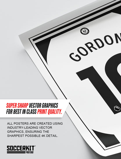 Anthony Gordon 24/25 Newcastle Utd Home Shirt Poster