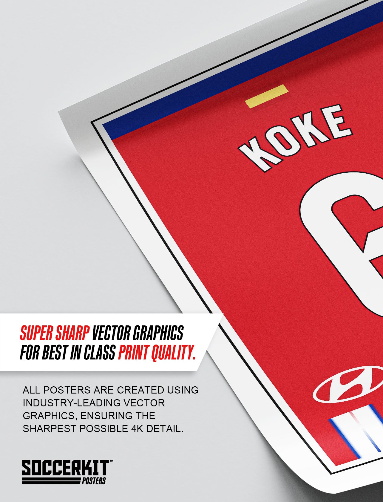 Koke 24/25 Athletico Madrid Home Shirt Poster