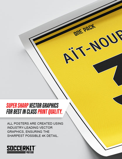 Rayan Aït-Nouri 24/25 Wolves Home Shirt Poster