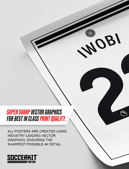 Alex Iwobi 24/25 Fulham Home Shirt Poster