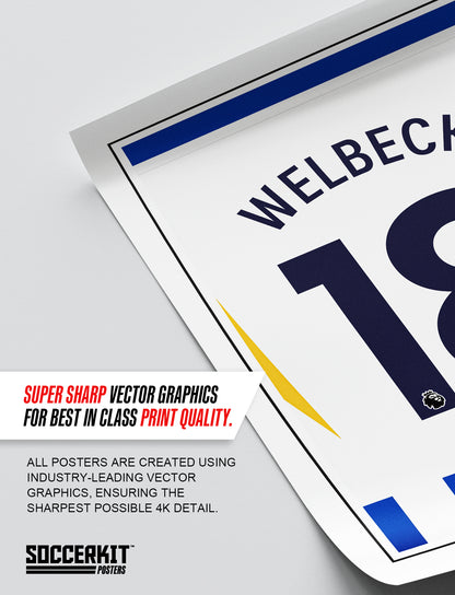 Danny Welbeck 24/25 Brighton Home Shirt Poster