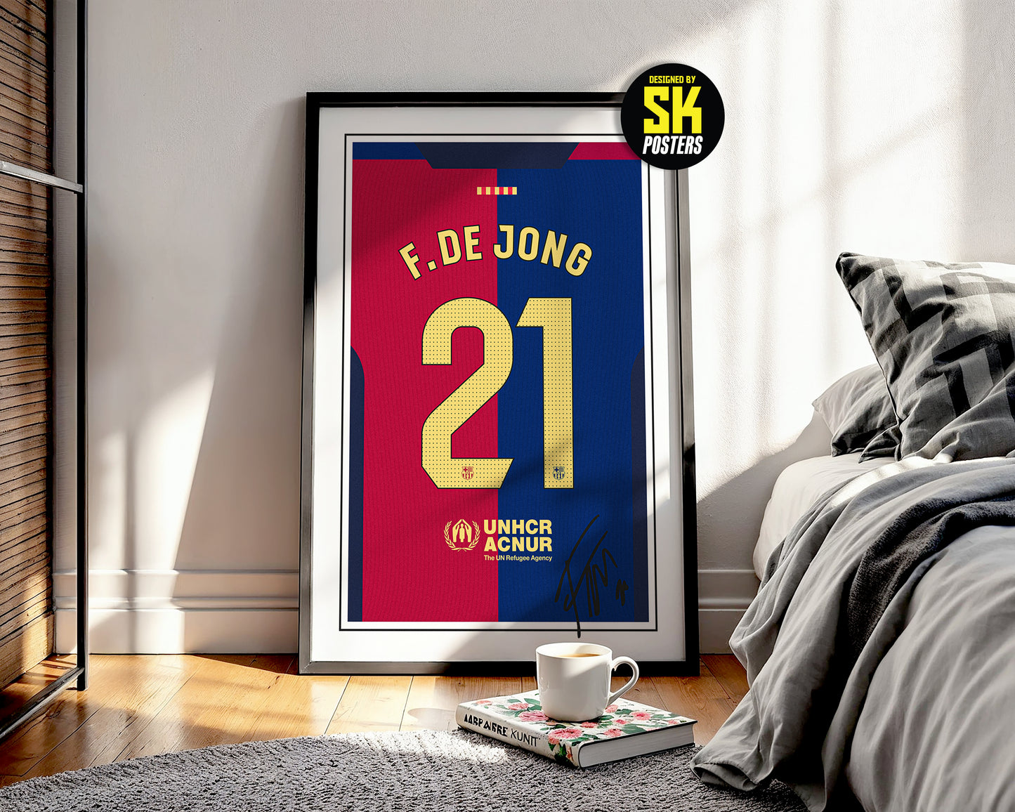 Frenkie de Jong 24/25 Barcelona Home Shirt Poster