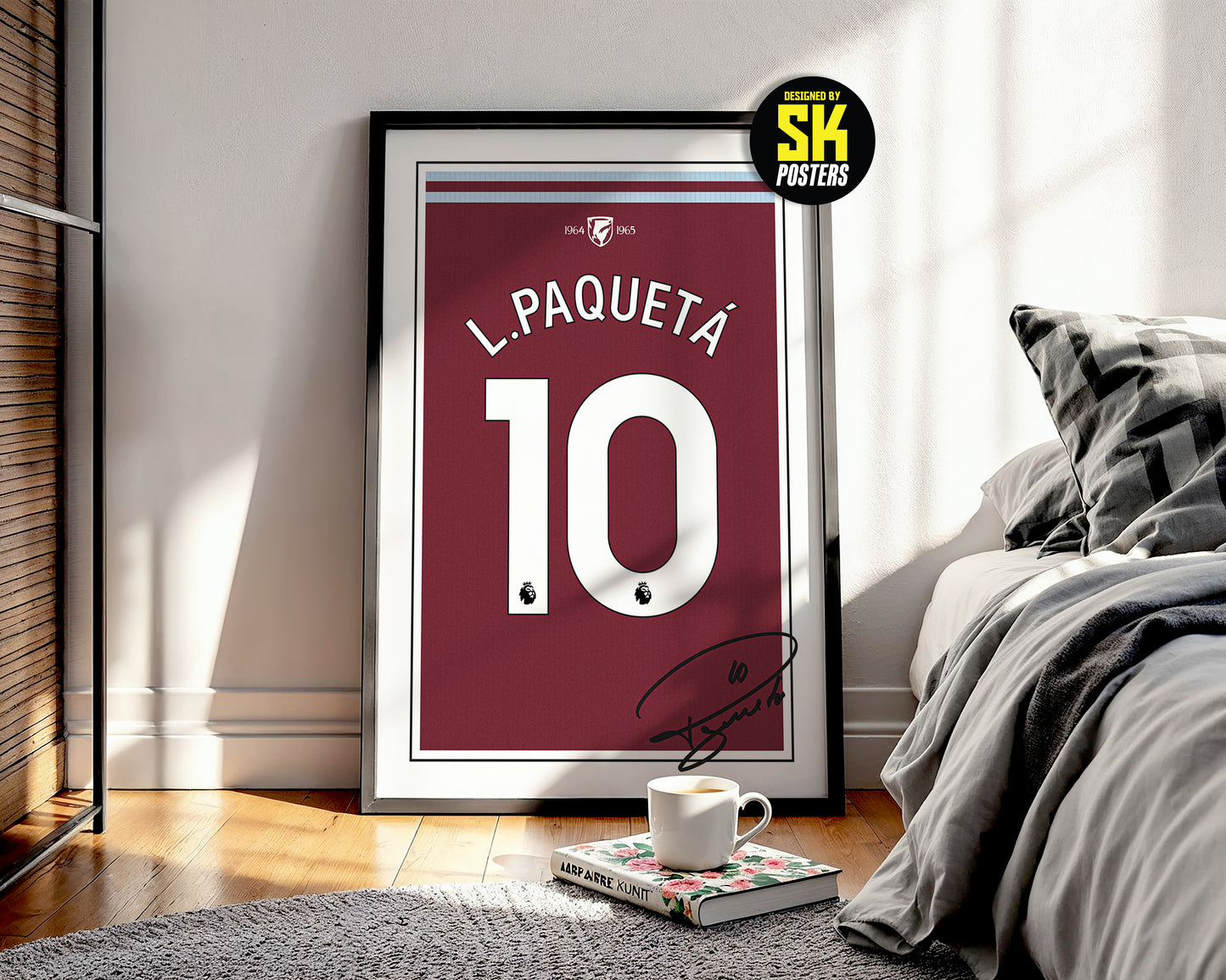 Lucas Paqueta 24/25 West Ham United Home Shirt Poster