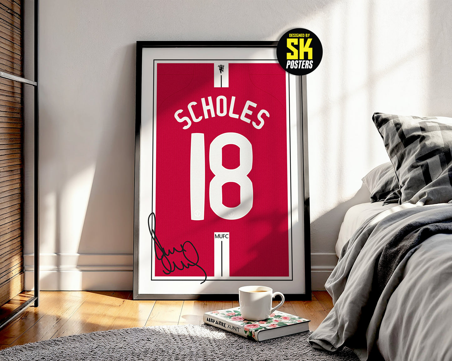 Paul Scholes 07/08 Man Utd Classic Home Shirt Poster