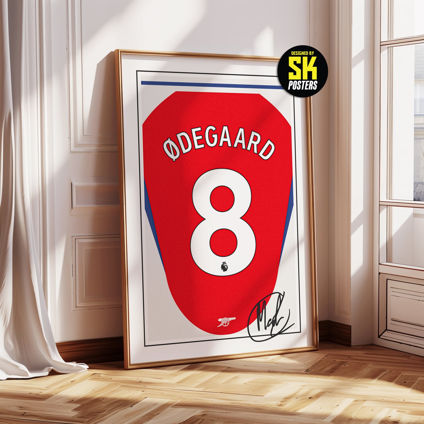 Martin Odegaard 24/25 Arsenal Home Shirt Poster