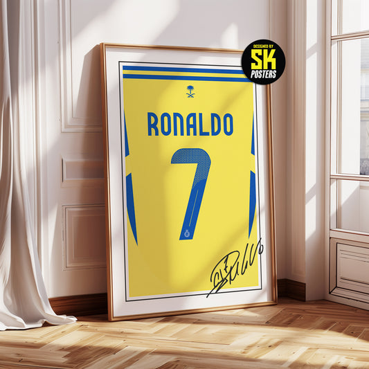 Cristiano Ronaldo 24/25 Al-Nassr Home Shirt Poster